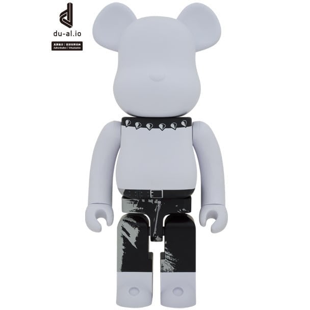1000% Bearbrick - The Rolling Stones (Sticky Fingers - White)