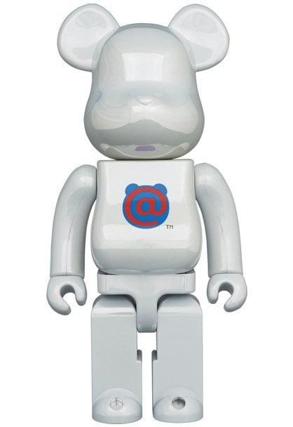 400% Bearbrick - Bearbrick Logo - 1st Model (White Chrome)